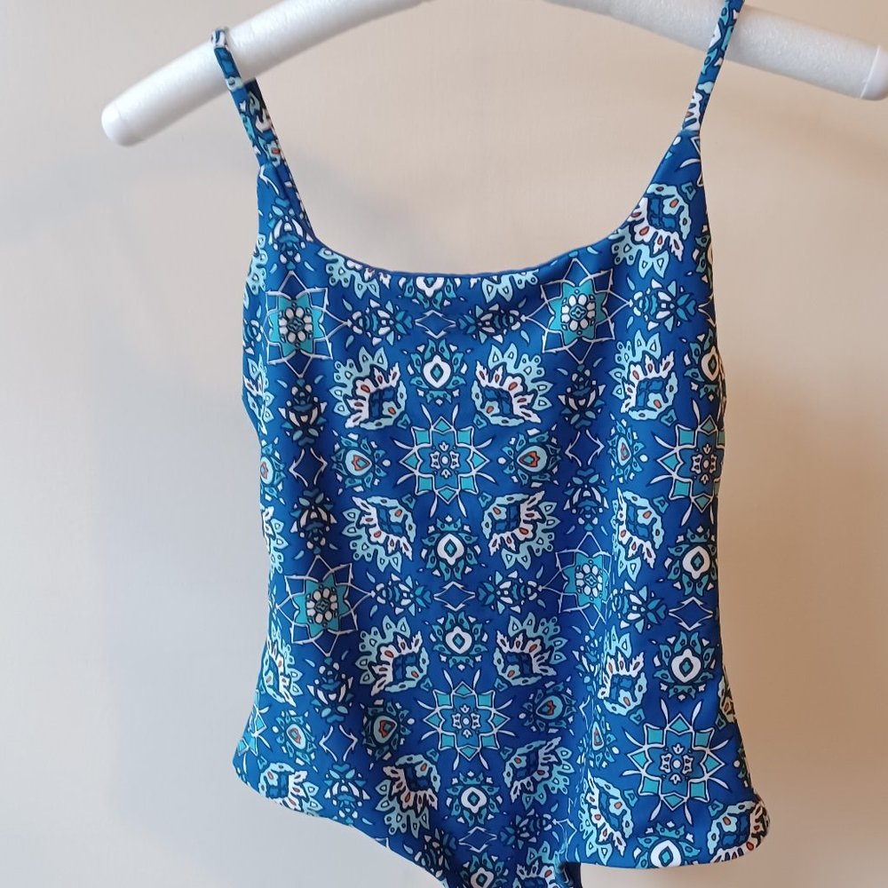 Camp Cove Swim One Piece Swimsuit in Tile Blue